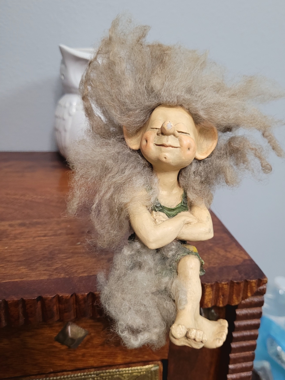 Collectible vintage Norwegian troll, handcrafted by the renowned brand Ny Form.